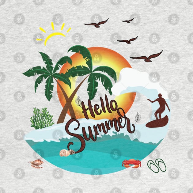 Hello Sunshine Letters Print T Shirt Funny Graphic Summer Short Sleeve Casual Top Tees Blouse by Meryarts